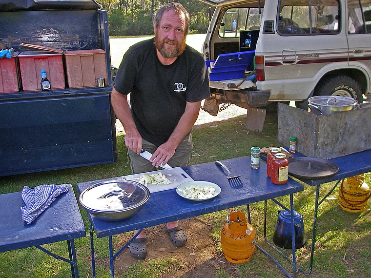 Tasmanien Motorradtour Campingküche