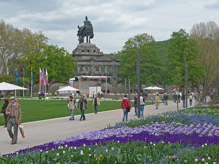 Koblenz Bundesgartenschau Deutsches Eck Blaues Band
