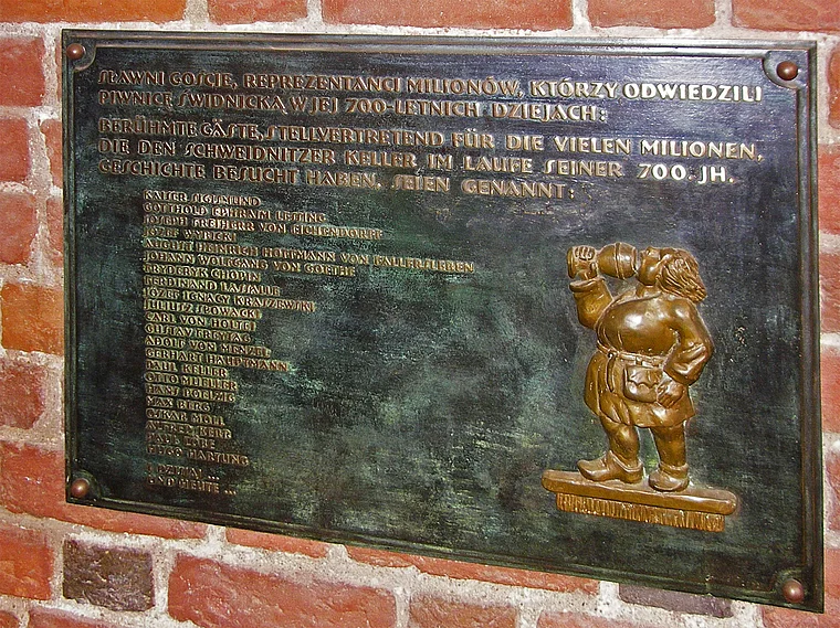 Breslau Schweidnitzer Keller Gedenktafel berühmte Gäste