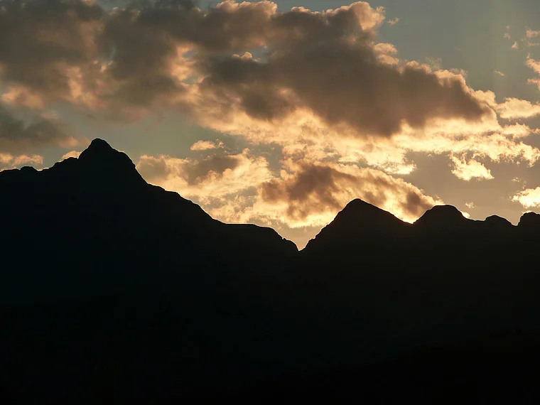Südafrika Drakensberge Cathedral Peak Sonnenuntergang