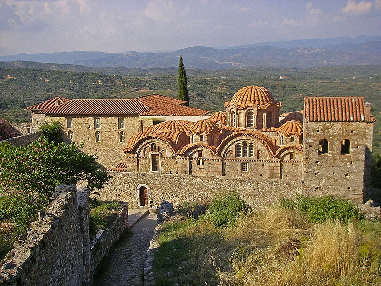 Peloponnes Mistra Kloster außen