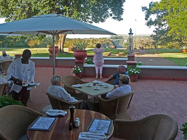 Victoria Falls Hotel Terrasse Aussicht
