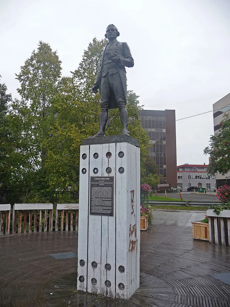 Alaska Anchorage Denkmal James Cook