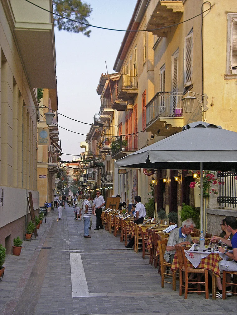 Peloponnes Nafplion Altstadtgasse