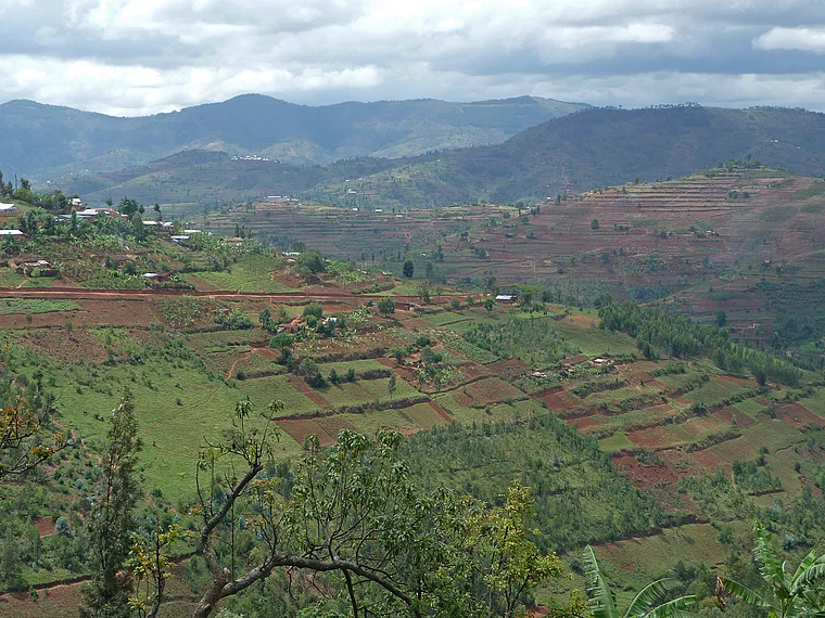 Ruanda Hügellandschaft Totale