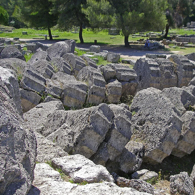 Peloponnes Olympia Zeustempel Trümmer