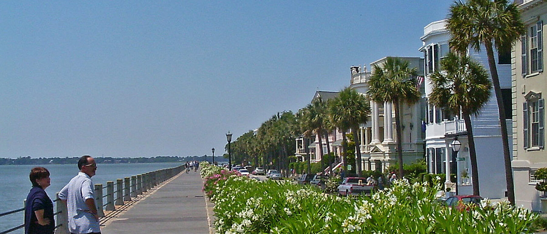 South Carolina Charleston Uferpromenade Oleander