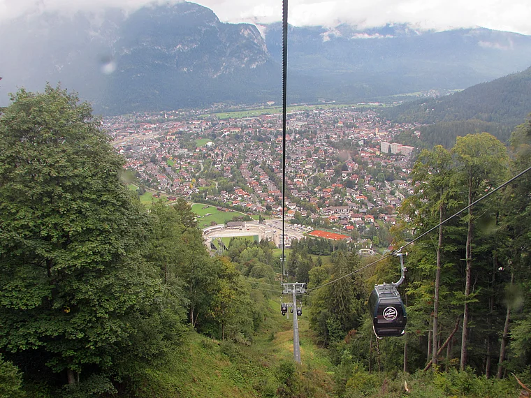 Garmisch-Partenkirchen Blick aus Seilbahn
