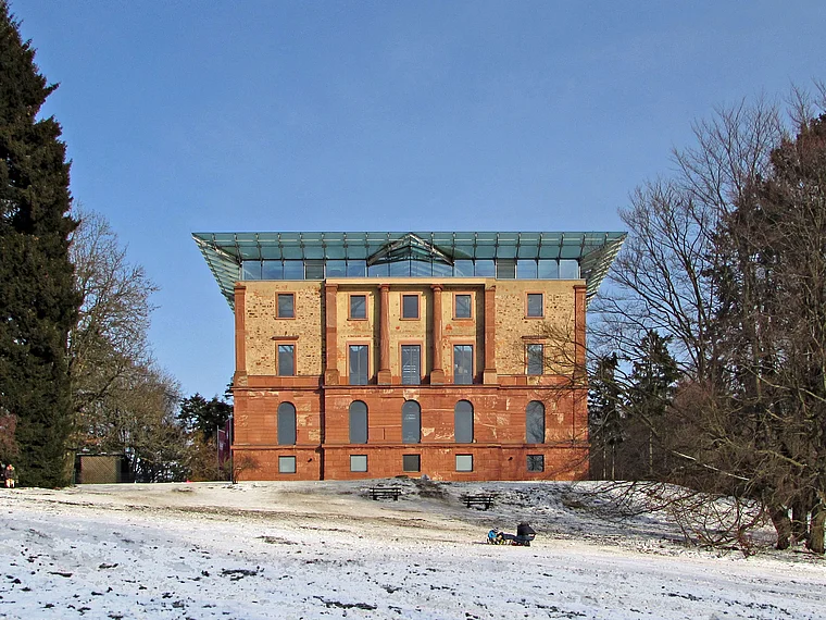 Wiesbaden Schloss Platte Winter