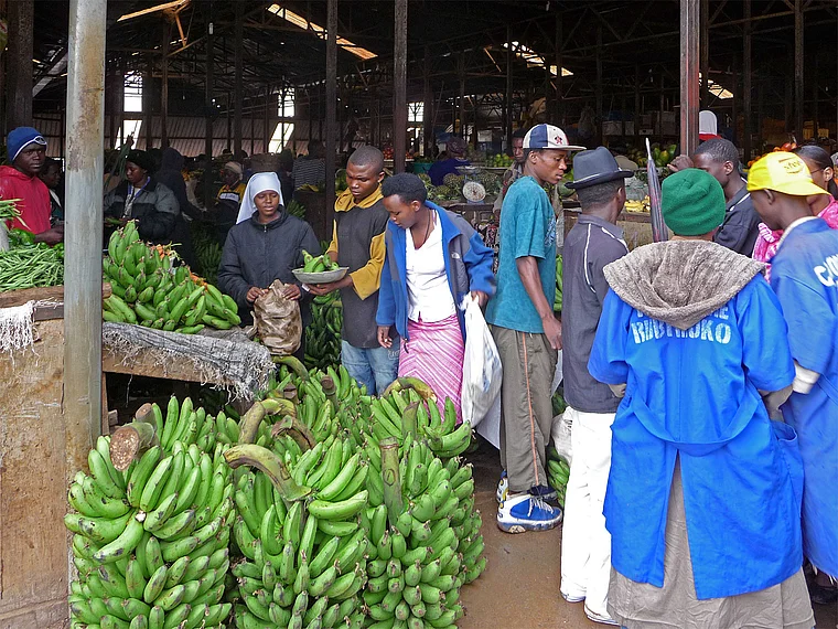 Ruanda Kigali Markthalle Bananen