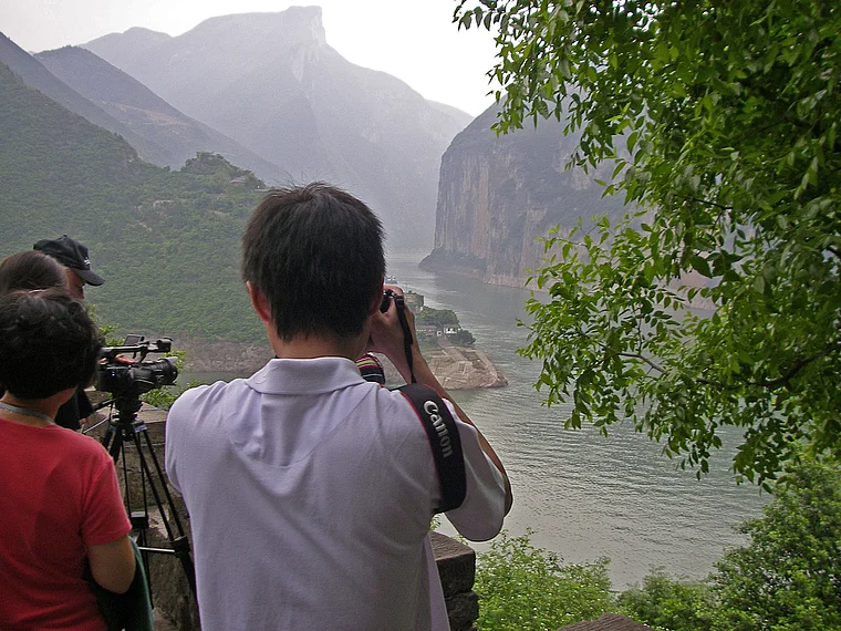 Jangtsekiang Baidi Cheng Qutang Schlucht Fotografen