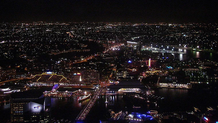 Sydney Tower Panorama Nachtaufnahme
