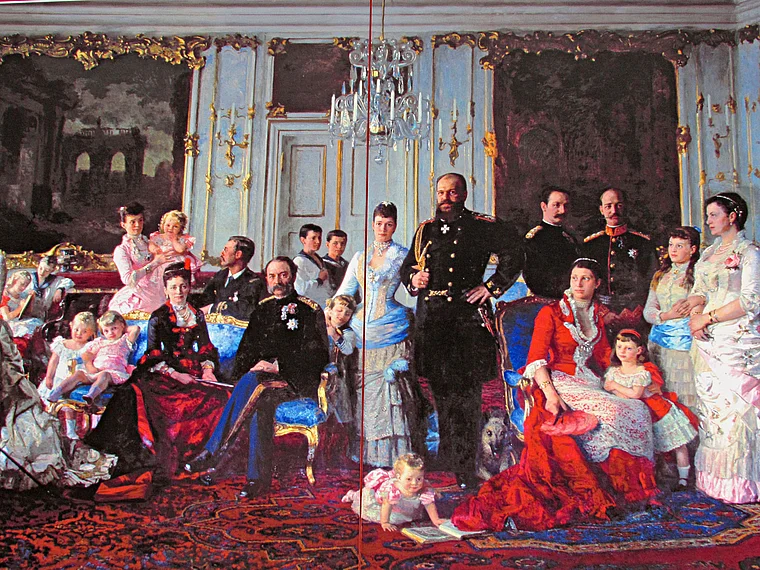 Glücksburg Schloss Gemälde Christian IX. und Familie