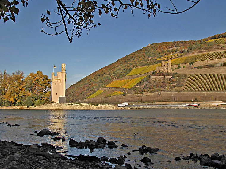 Rüdesheim Mäuseturm und Ehrenfels