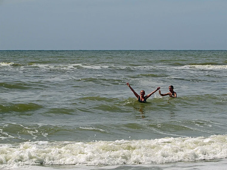 Le Touquet-Paris-Plage Badende im Meer