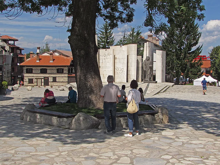 Bulgarien Bansko Hauptplatz
