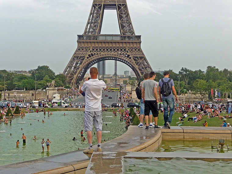 Paris Jardin du Trocadero Eiffelturm